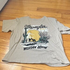 Wrangler Gray Graphic Tee - Western Denim
